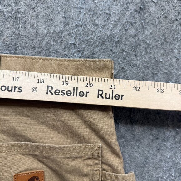 Carhartt Carpenter Pants Men 42 x 32 Beige Canvas Original Dungaree Fit B151 - Picture 10 of 16